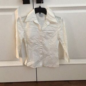 A.Byer White Collared Button Down - Medium